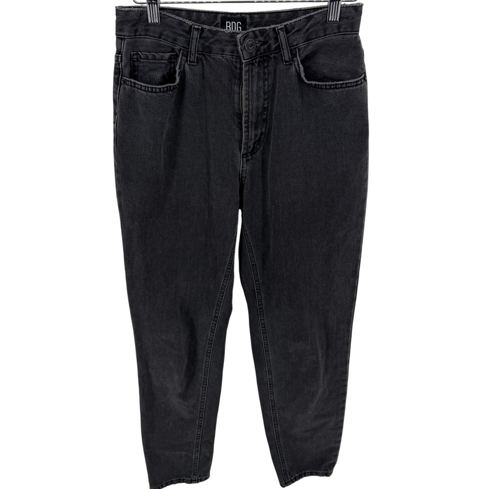 BDG Mom Jeans High Rise 26 Washed Black Women Tapered Leg Denim Urban Outfitters